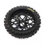 [TEAM LOSI] Dunlop MX53 Rear Tire Mounted, Black: Promoto-MX