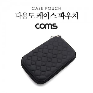 Coms �ٿ뵵 ���̽� / �Ŀ�ġ / 15 X 10 X 3.5cm / Black / �׹��� ���� / ��� ����(����) / (���μ���ǰ, ���̺� �� ���� �� �޴�)