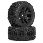 [DURATRAX] 1/6 Warthog F/R 5.7 Monster Truck Tires MTD 24mm Black Ripper (2)