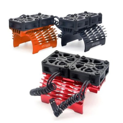 [˾ũ] 697238888372 [SURPASS HOBBY] Double Fans 40mm Heatsink Red 8.4V / 27000RPM for 1/8 (40/42mm Motor) Orange