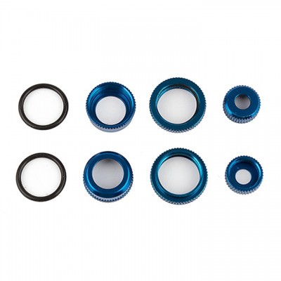 [�˾���ũ] AA21556 [TEAM ASSOCIATED] AA21556 FT 10mm Shock Caps and Collars, blue aluminum