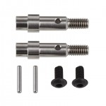 [TEAM ASSOCIATED] AA71181 RC10B6 FT Hex Adapter Front Axles, titaniumFront