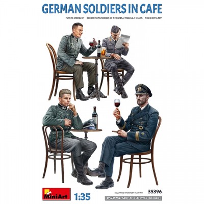 [˾ũ] BE35396 [Miniart] BE35396 1/35 German Soldiers in Cafe
