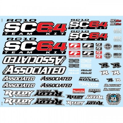 [˾ũ] AA71180 [TEAM ASSOCIATED] AA71180 RC10SC6.4 Decal Sheet