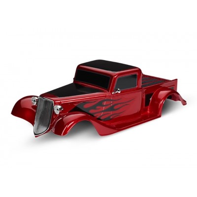 [˾ũ] AX9335R [Traxxas] AX9335R Body, Factory Five 35 Hot Rod Truck,complete (red)(painted, decals applied)