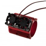 [DETAILS TECH] Aluminum Motor Cooling Double-Fan 41-43mm Red