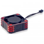 [DETAILS TECH] Aluminium 25x25 Fan for ESC Small Plug (32000RPM/8.4V/0.52A) Red