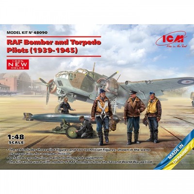 [�˾���ũ] BICM48090 [ICM] BICM48090 1/48 RAF Bomber and Torpedo Pilots 1939-1945