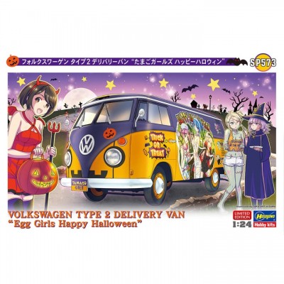 [˾ũ] BH52373 [Hasegawa] BH52373 1/24 Volkswagen Type 2 Delivery Van Egg Girls Happy Halloween