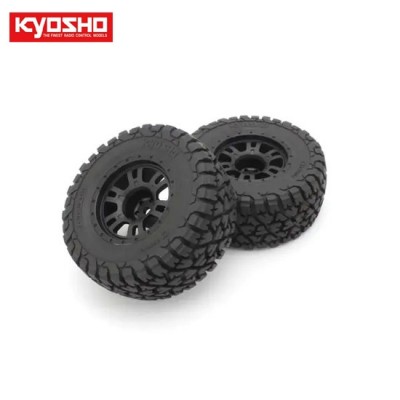 ˾ũ KYKBTH002BK [KYOSHO] Glued TireWheel Set 2.4 (KB10L/Black/2pcs)