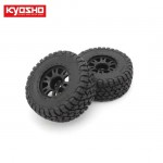 [KYOSHO] Glued TireWheel Set 2.4 (KB10L/Black/2pcs)