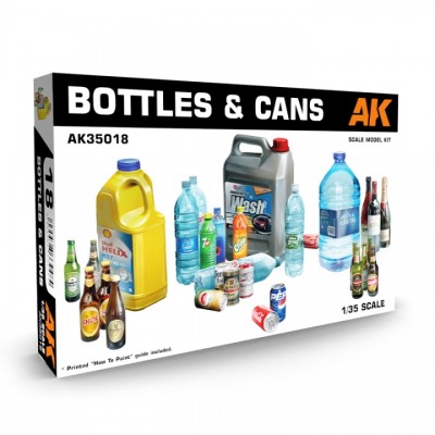 ˾ũ CAK35018 [AK interactive] CAK35018 1/35 BOTTLES & CANS