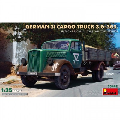 [˾ũ] BE35442 [Miniart] BE35442 1/35 German 3t Cargo Truck 3,6-36S Pritsche-Normal-Type Military Service