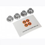 [Traxxas] AX8164 Center caps,wheel-chrome(4)/decal sheet-requires 8255A extended thread stub axle