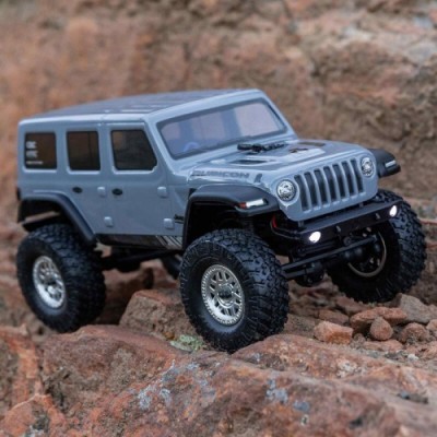 [˾ũ] AXI00002V3T3 [Axial] 1/24 SCX24 Jeep Wrangler JLU 4X4 Rock Crawler Brushed RTR, Gray