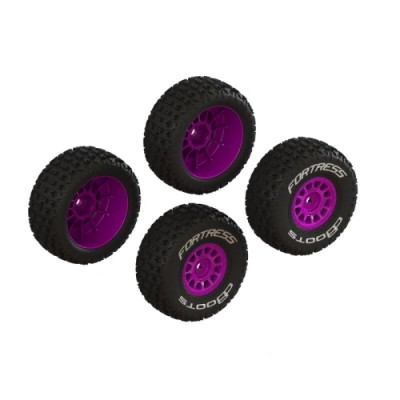 �˾���ũ ARA-1570 [ARRMA] ARA-1570 dBoots FORTRESS Glued Tire Set, Purple (2 Pairs)