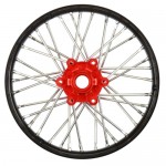 [PROLINE-RACING] PRO283600T2 1/4 Pro-Spec Aluminum V2 Bead Front Wheel Black/Red (1): Promoto-MX