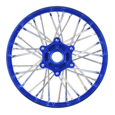 �˾���ũ PRO283700T1 [PROLINE-RACING] PRO283700T1 1/4 Pro-Spec Aluminum V2 Bead Rear Wheel Blue/Blue (1): Promoto-MX