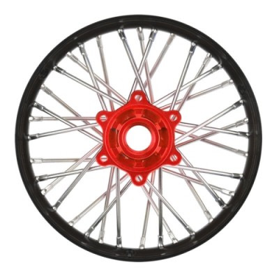 �˾���ũ PRO283700T2 [PROLINE-RACING] PRO283700T2 1/4 Pro-Spec Aluminum V2 Bead Rear Wheel Black/Red (1): Promoto-MX