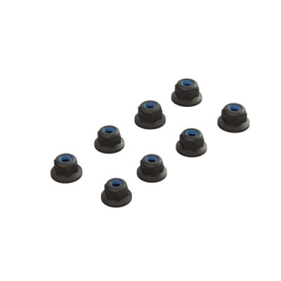�˾���ũ ARA708009 [ARRMA] ARA708009 Flanged Lock Nut M3 Black (4)