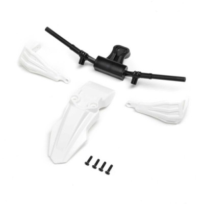 [˾ũ] LOS-2304 [TEAM LOSI] Fender, Handguards & Handle Bars, White: Promoto-SM