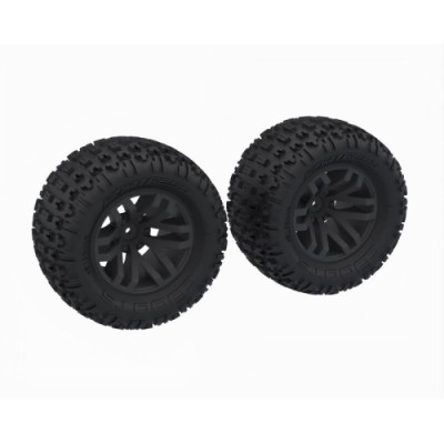 [˾ũ] ARA-1608 [ARRMA] ARA-1608 dBoots FORTRESS MT Tire Set Glued, Black (2)