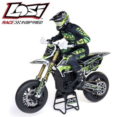 [�˾���ũ] LOS-2272 [TEAM LOSI] (���� 1/4 �������) 1/4 Promoto-SM FXR Supermoto Motorcycle RTR Basic, White