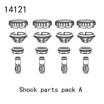 �˾���ũ YK14121 [YK HOBBY] 14121 Shock parts pack A (YK4082, YK4083)