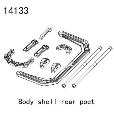 �˾���ũ 14133 [YK HOBBY] 14133 Body shell rear post (YK4083)