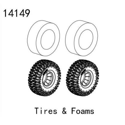 �˾���ũ YK14149 [YK HOBBY] 14149 Tire, Foam set (2) (YK4083)