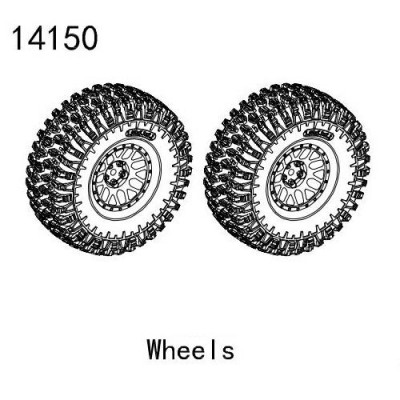 [�˾���ũ] YK14150 [YK HOBBY] 14150 Wheel, Tire Set (2) (YK4083)