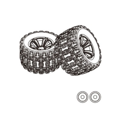 [�˾���ũ] 1015A [MJX RC] mjx 10208 Tires (2PCS)