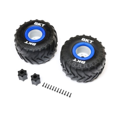 [�˾���ũ] LOS-1819 [TEAM LOSI] BKT 2.6 Monster Truck Tire, Med, Premount, Blue (2): LMT 2.0