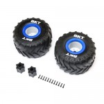 [TEAM LOSI] BKT 2.6 Monster Truck Tire, Med, Premount, Blue (2): LMT 2.0