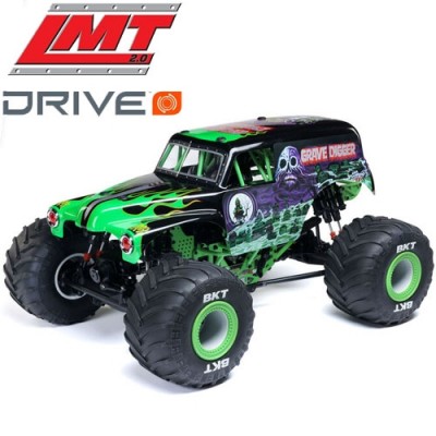 [�˾���ũ] LOS04028T1 [TEAM LOSI] LOSI 1/8 LMT 2.0 Grave Digger 4X4 �ָ��� �׽� �귯�ø��� ���� Ʈ�� RTR, �׸�