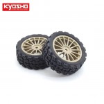 [KYOSHO] GluedRallyTireFZ02-R(15-Spoke Gold/M/2p)