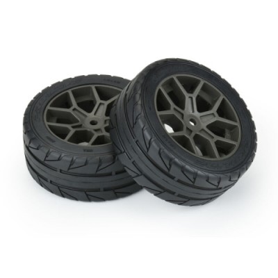[�˾���ũ] PRO1020410 [PROLINE-RACING] 10204-10 1/8 Victory S3 Front/Rear 35/85 2.4 Belted Mounted Tires, 14mm Gray: Vendetta