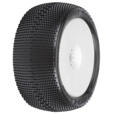 [˾ũ] PRO9033233 [PROLINE-RACING] 9033-233 1/8 Hole Shot S3 F/R 4.0 Tires Mounted 17mm Wht Zero Offst Whls (2)