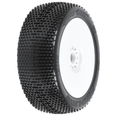 [˾ũ] PRO9041233 [PROLINE-RACING] 9041-233 1/8 Hole Shot 2.0 S3 Front/Rear Buggy Tires Mounted 17mm White (2)