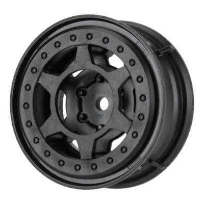 �˾���ũ PRO284200 [PROLINE-RACING] 2842-00 1/10 Holcomb F/R 1.55 12mm Crawler Bead-Loc Wheels (2) Black