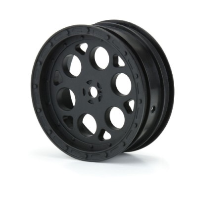 �˾���ũ PRO278203 [PROLINE-RACING] 2782-03 1/10 Showtime Front 2.2 12mm Sprint Car Wheels (2) Black