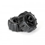 [PROLINE-RACING] 10101-10 Sling Shot 2.2 Sand Tires Mounted on Desperado Black 12mm Wheels