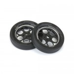 [PROLINE-RACING] 10219-10 1/16 Front Runner Front Tires MTD 8mm Black/Silver (2): Mini Drag