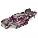 [ARRMA] ARA-2580 1/10 Painted Decaled Trimmed Body Set with Hidden Body Mount, Pink/Black: VORTEKS 2WD