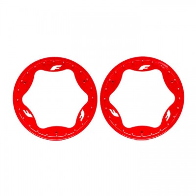 [˾ũ] AX10977-RED [Traxxas] AX10977-RED Beadlock rings, rear, red (3.9) (2)