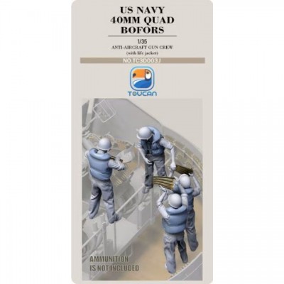 [�˾���ũ] CZTC3D003J [TOUCAN] CZTC3D003J 1/35 US NAVY 40MM QUAD BOFORS ANTI-AIRCRAFT GUN CREW