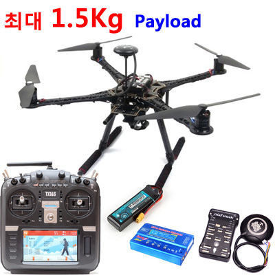 [�˾���ũ]  S500 ����/������ ��� �����Ʈ ��� + �Ƚ�ȣũ + GPS + TX16S MK2 ������ 16ä�� ������ ���� Ǯ�� (�ִ� 1.5kg ���̷ε�)