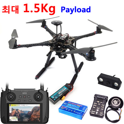 [�˾���ũ]  S500 ����/������ ��� �����Ʈ ��� + �Ƚ�ȣũ + GPS + SIYI MK15 HD ī�޶� + �����͸�ũ �ۼ��� ��ȭ�� ������ ���� Ǯ�� (�ִ� 1.5kg ���̷ε�)