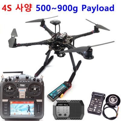 [�˾���ũ]  S500 ����/������ ��� 4S ��� + �Ƚ�ȣũ + GPS + TX16S MK2 ������ ���� Ǯ�� (�ִ� 900g ���̷ε�)
