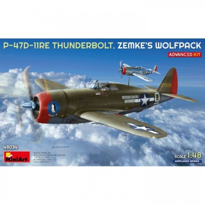 [�˾���ũ] BE48034 [Miniart] BE48034 1/48 P-47D-11RE Thunderbolt ZEMKE��S WOLFPACK - ADVANCED KIT